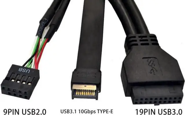 Alt view image 2 of 4 - WRIARICH 5.25 Inch PC Front Panel USB 3.1 Gen 2 Hub, 2 USB3.0 + 2 USB2.0 + 1 USB-C Port with Type-E Internal Connector for Desktop Chassis