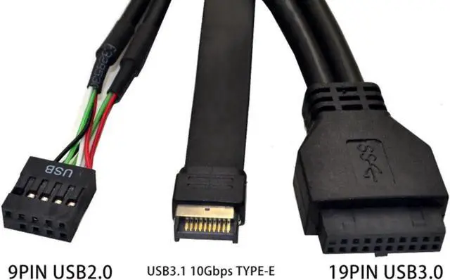 Alt view image 4 of 4 - WRIARICH 5.25 Inch PC Front Panel USB 3.1 Gen 2 Hub, 2 USB3.0 + 2 USB2.0 + USB-C Port with Type-E Internal Header for Desktop Chassis Expansion