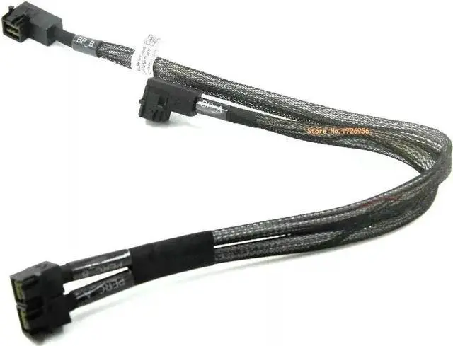 Main image of WRIARICH Dual Mini SAS HD SFF-8643 Cable Replacement P9VFY 0P9VFY, Server RAID Data Cable for Dell PowerEdge T330 8-Bay LFF Backplane