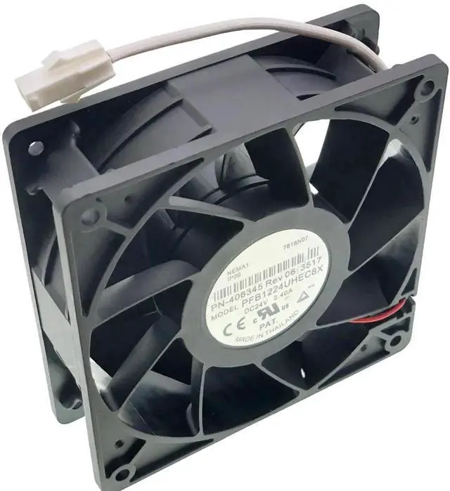 Main image of WRIARICH PFB1224UHEC8X High Speed DC Cooling Fan 12038 120×120×38mm DC24V 2.40A 5500RPM Industrial Fan PN-406345 Rev06
