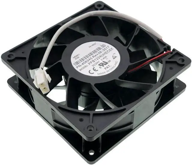 Alt view image 6 of 7 - WRIARICH PFB1224UHEC8X High Speed DC Cooling Fan 12038 120×120×38mm DC24V 2.40A 5500RPM Industrial Fan PN-406345 Rev06