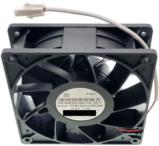 Alt view image 4 of 7 - WRIARICH PFB1224UHEC8X High Speed DC Cooling Fan 12038 120×120×38mm DC24V 2.40A 5500RPM Industrial Fan PN-406345 Rev06