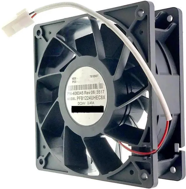 Alt view image 7 of 7 - WRIARICH PFB1224UHEC8X High Speed DC Cooling Fan 12038 120×120×38mm DC24V 2.40A 5500RPM Industrial Fan PN-406345 Rev06