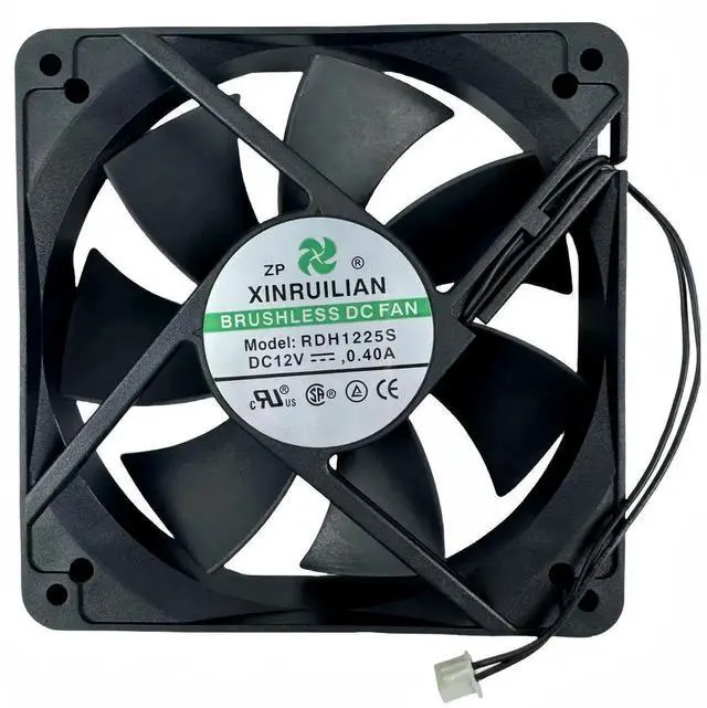 Main image of WRIARICH WRIARICHRDH1225S 120x120x25mm Brushless DC Cooling Fan, DC12V 0.40A 2-Wire Chassis Fan by Xinruilian