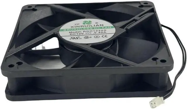 Alt view image 3 of 7 - WRIARICH WRIARICHRDH1225S 120x120x25mm Brushless DC Cooling Fan, DC12V 0.40A 2-Wire Chassis Fan by Xinruilian