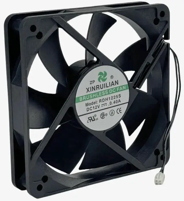 Alt view image 5 of 7 - WRIARICH WRIARICHRDH1225S 120x120x25mm Brushless DC Cooling Fan, DC12V 0.40A 2-Wire Chassis Fan by Xinruilian