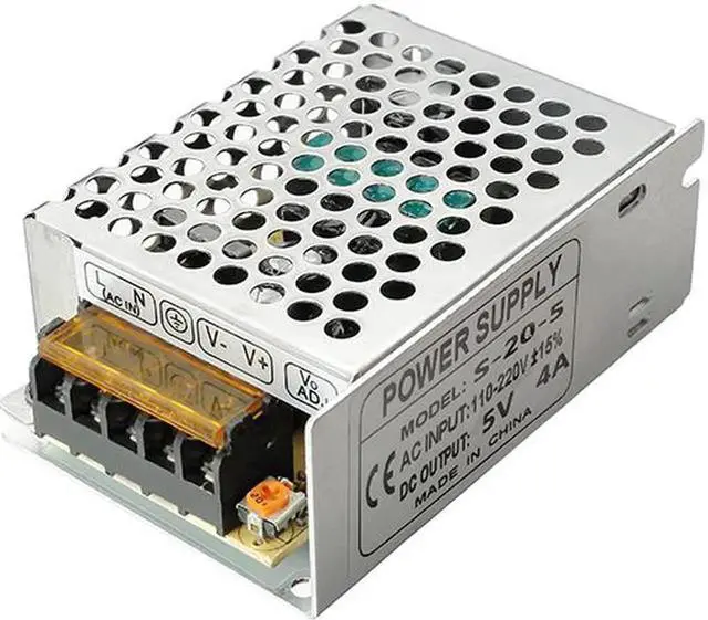 Main image of WRIARICH AC 110-220V to DC 5V 4A 20W Switching Power Supply Driver Transformer for LED Strip Lights