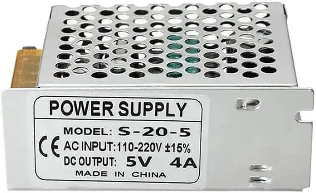 Alt view image 4 of 6 - WRIARICH AC 110-220V to DC 5V 4A 20W Switching Power Supply Driver Transformer for LED Strip Lights