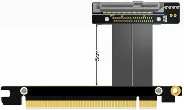 Alt view image 2 of 4 - WRIARICH U.2 SFF-8639 NVMe to PCIe 3.0 x16 Extension Cable, 32Gbps High-Speed SSD Data Cord, 10cm Model R37SL