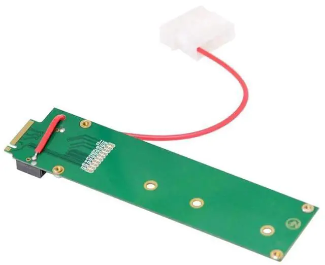 Alt view image 2 of 7 - WRIARICH EDSFF E1.S 1U Short Ruler GEN-Z SSD to M.2 NVMe NGFF M-Key PCIe x4 Host Carrier Adapter with 4Pin External Power Supply for Server & Workstation Storage Expansion