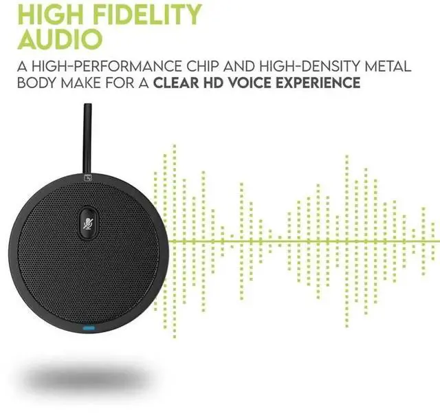 Alt view image 2 of 6 - WRIARICH Conference USB Desktop Microphone, Omnidirectional PC Mic with Mute Button & LED Indicator, Plug and Play for Online Meeting, Class, Skype, Zoom and Recording, No Built-in Speaker