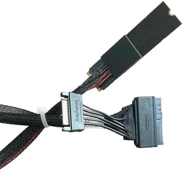 Alt view image 3 of 4 - WRIARICH PCIe 4.0 M.2 NGFF M-Key Host to U.2 SFF-8639 NVMe SSD Converter Adapter, Enterprise U.2 Storage Expansion Kit with 75CM Long SATA Power Extension Cable