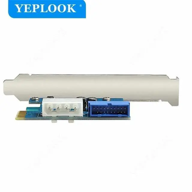 Alt view image 3 of 6 - WRIARICH PCIe x1 to 19Pin/20Pin USB Internal Expansion Card, NEC720200 Chip with IDE 4Pin Power Connector Adapter
