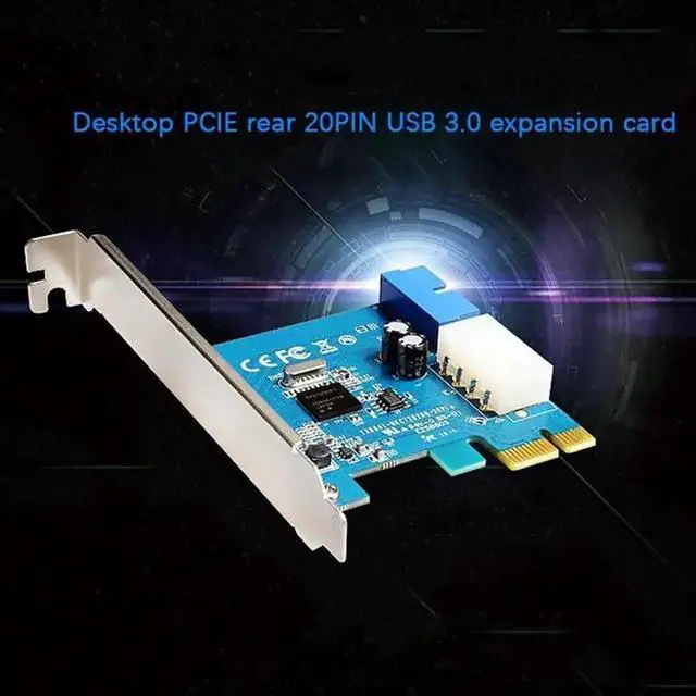 Alt view image 5 of 6 - WRIARICH PCIe x1 to 19Pin/20Pin USB Internal Expansion Card, NEC720200 Chip with IDE 4Pin Power Connector Adapter