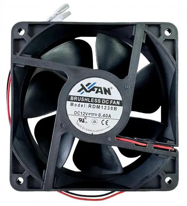 Alt view image 2 of 7 - WRIARICH RDM1238B 12038 DC Brushless Cooling Fan, 120×120×38mm 12V 0.40A 2-Wire Inverter Chassis Fan