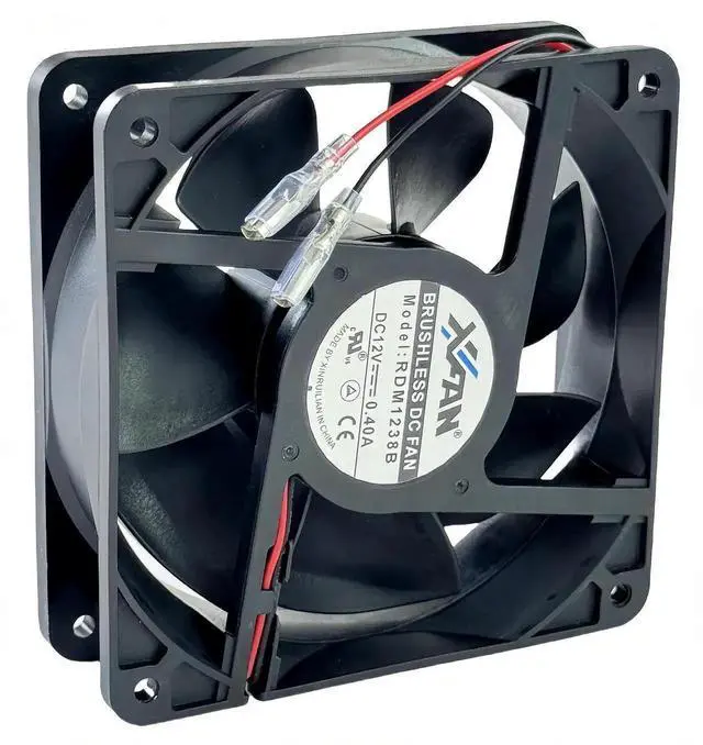 Alt view image 6 of 7 - WRIARICH RDM1238B 12038 DC Brushless Cooling Fan, 120×120×38mm 12V 0.40A 2-Wire Inverter Chassis Fan