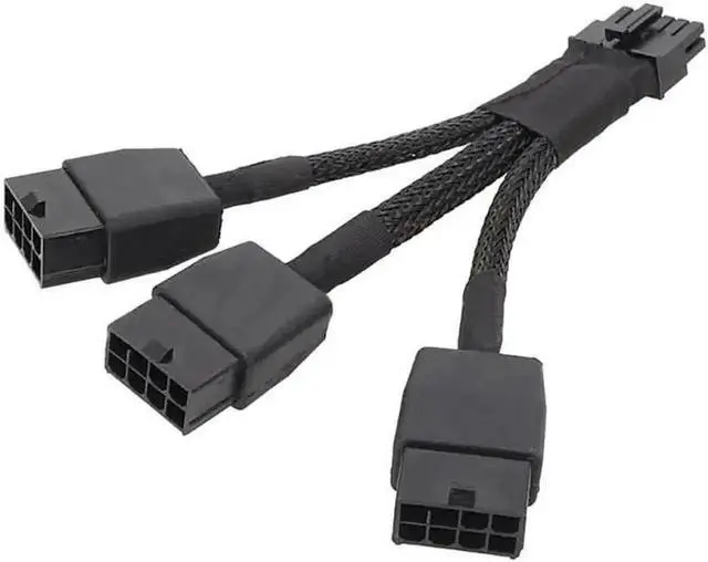 Alt view image 2 of 6 - WRIARICH 12VHPWR 12Pin to 3×8Pin PCIe GPU Power Adapter Cable for RTX 3060Ti/3070/3080/3090