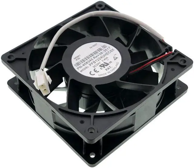 Alt view image 4 of 7 - WRIARICH 120x120x38mm DC24V 2.40A Cooling Fan for PFB1224UHEC8X PN-406345 Rev06, 5500RPM High Airflow Industrial Fan