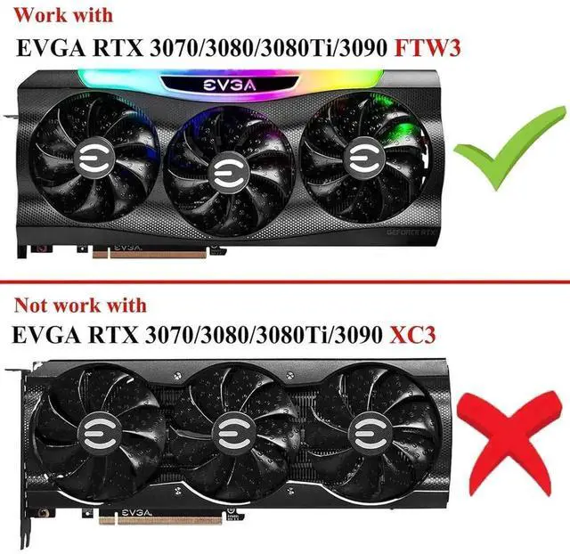 Alt view image 4 of 7 - WRIARICH 87MM PLD09220S12H GPU Cooling Fan, 4-Pin PWM Replacement for EVGA GeForce RTX 3070 3080 Ti 3090 FTW3 Ultra Gaming