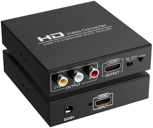 Main image of WRIARICH HDMI to 3RCA CVBS AV Audio Video Converter Adapter, Digital to Analog RCA Converter Supports PAL/NTSC, Compatible PC Laptop Xbox TV Camera Monitor