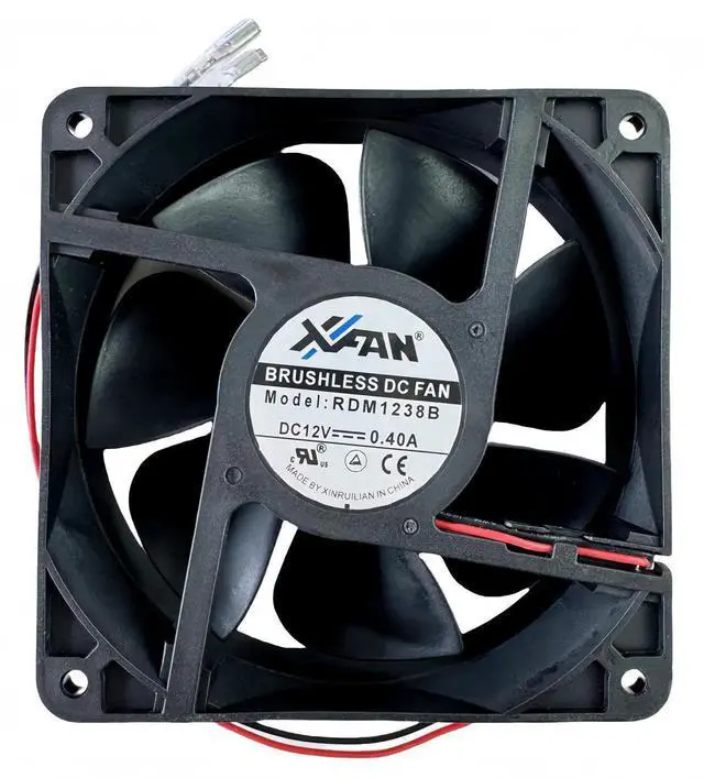 Alt view image 2 of 7 - WRIARICH 12038 120×120×38mm DC12V 0.40A 2-Wire Brushless Cooling Fan for RDM1238B Chassis Inverter Equipment
