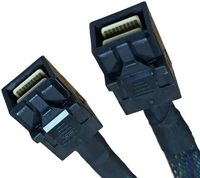 Alt view image 5 of 5 - WRIARICH 80cm SlimSAS SFF-8654 74Pin 8X to Dual SFF-8643 36Pin 4X Server Cable, Compatible with DELL PERC H750 H755 RAID Controllers