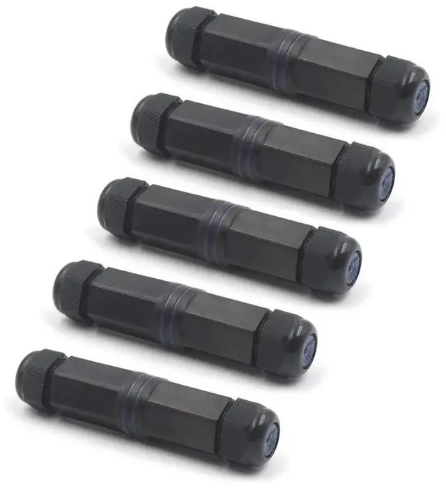 Main image of WRIARICH 5 Pack IP68 Waterproof Shielded RJ45 Female to Female Coupler, 1000Mbps Gigabit PoE LAN Cable Extender Connector Compatible with Cat5/Cat5e/Cat6 Ethernet Cables for Outdoor Use