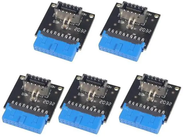 Main image of WRIARICH 5 Pcs USB 3.1 Type-E to 20Pin Header Cable Adapter, USB 3.0 20Pin Male to Type-E Connector for Motherboard Front Panel