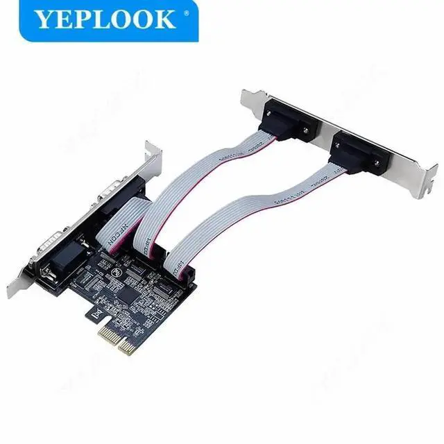 Alt view image 6 of 6 - WRIARICH PCIe x1 to 4-Port DB9 RS232 Serial COM Expansion Card, AX99100 ASIX Chipset Industrial I/O Adapter for Desktop PC