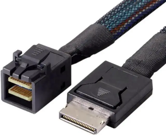 Main image of WRIARICH 1m OCuLink Active Cable, SFF-8611 4i to SFF-8643 Mini SAS High-Speed PCIe Data Cable for NVMe SSD Storage, 100CM