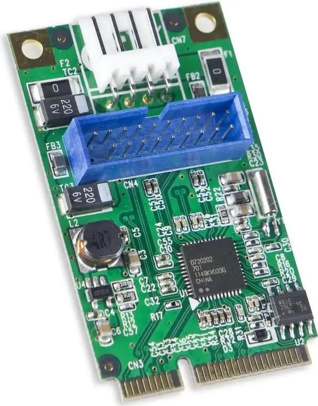 Main image of WRIARICH E3-MPE202-2P Mini PCI-E to USB 3.0 Expansion Card, Internal 19-Pin Header Adapter with USB 3.0 Female Extension Cable, 2-Port 5Gbps SuperSpeed Card for Industrial Embedded Devices