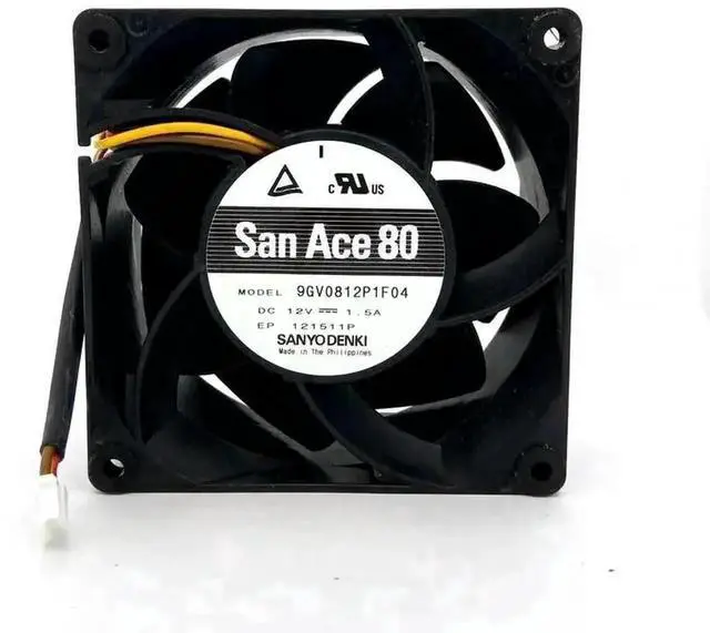 Main image of WRIARICH 9GV0812P1F04 High Speed PWM Cooling Fan 8038 80×80×38mm DC12V 1.5A 4-Wire Server Chassis Fan