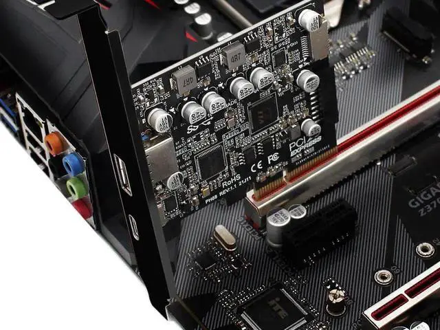 Alt view image 2 of 6 - WRIARICH PCIe 3.0 x4 USB 3.2 Gen2 10Gbps Expansion Card, External USB-C + USB-A Ports, Internal Type-E A Key & USB3.0 20Pin Header for PC Front Panel, Full & Low Profile Brackets Included