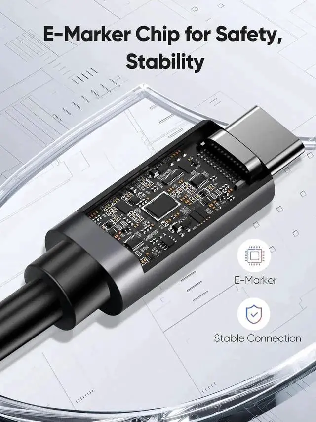 Alt view image 7 of 7 - WRIARICH 5FT USB4 Cable USB-IF Certified 80Gbps 240W PD Support 8K@60Hz Compatible Thunderbolt 5/4/3