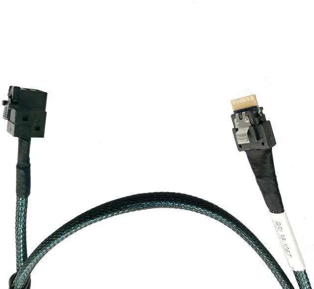 Alt view image 2 of 5 - WRIARICH 80cm SlimSAS 4X to Mini SAS HD 4X Storage Cable, SFF-8654 38Pin to SFF-8643 36Pin, 24Gbps SAS / 8GT/s PCIe SAS3.0 Server Internal Cable