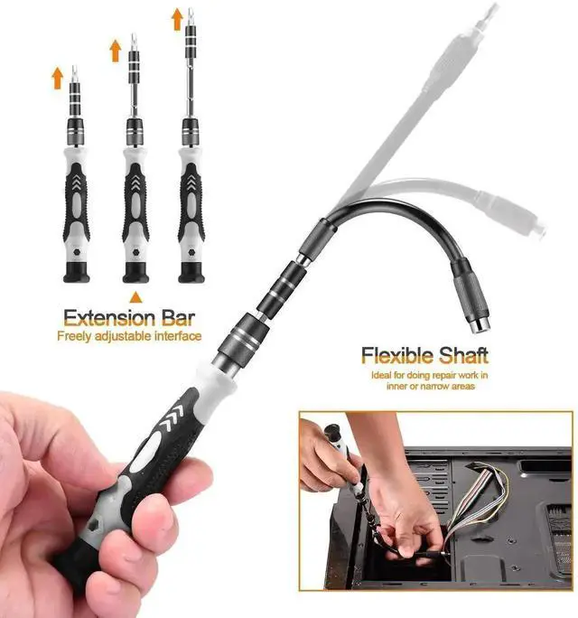 Alt view image 2 of 6 - 115 in 1 Professional Magnetic Precision Screwdriver Repair Kit, Electronics Disassembly Tools for Computer, iPhone, Laptop, Game Console, Watch, Eyeglasses, Hardware Modding & DIY Handmade Projects