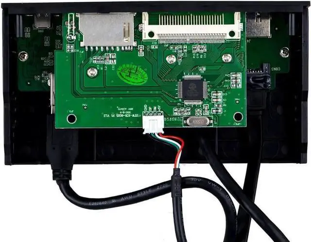 Alt view image 2 of 5 - WRIARICH 5.25 Inch Internal Multi-Function Front Panel Card Reader, USB 3.0 Type-C Media Hub with CF SD MS XD M2 MSO eSATA Port for Desktop Optical Drive Bay