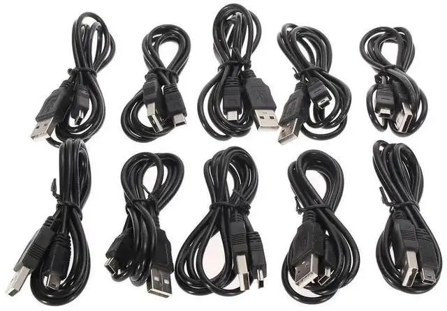 Alt view image 3 of 4 - WRIARICH 10 Pack 1m USB Charging & Data Cables for PS3 Wireless Controller