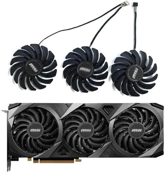 Main image of WRIARICH 85mm 4Pin GPU Cooling Fan PLD09210S12HH, Replacement Cooler for MSI RTX 3060 Ti / 3070 / 3080 / 3090 Ventus 3X Graphics Card