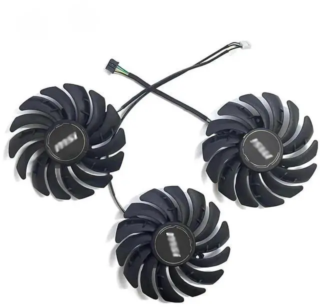 Alt view image 3 of 4 - WRIARICH 85mm 4Pin GPU Cooling Fan PLD09210S12HH, Replacement Cooler for MSI RTX 3060 Ti / 3070 / 3080 / 3090 Ventus 3X Graphics Card