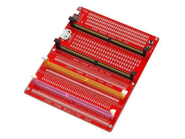 Alt view image 3 of 7 - WRIARICH DDR3/4/5 RDIMM/UDIMM Memory Tester, LED Indicator, Type-C Power Supply, Test Button, Desktop Computer DDR3/4/5 Memory Test Card