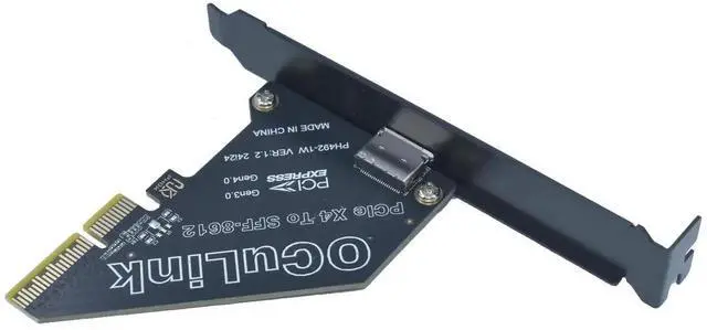 Alt view image 4 of 5 - WRIARICH PCIe 4.0 x4 to OCuLink SFF-8612 External Adapter Card for Mini PC eGPU Dock