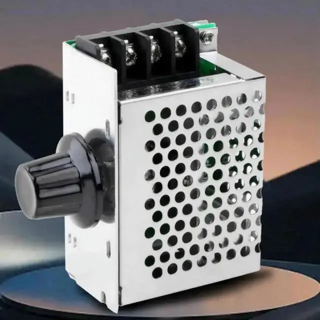 Alt view image 2 of 3 - WRIARICH 4000W High Power Thyristor Voltage Regulator with Housing, AC 220V Electronic Speed & Voltage Control Switch