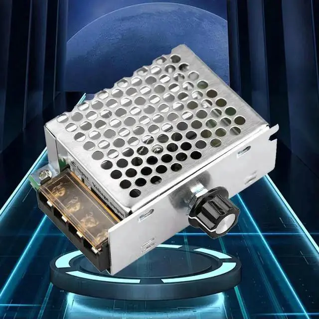 Alt view image 3 of 3 - WRIARICH 4000W High Power Thyristor Voltage Regulator with Housing, AC 220V Electronic Speed & Voltage Control Switch