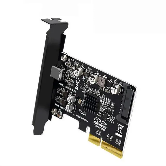 Main image of WRIARICH USB 3.2 Gen2 Type-C 20Gbps USB-C to PCIe 4X Expansion Card Adapter, PCI-E 4X to USB-C Port Converter for Desktop Motherboard