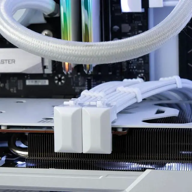 Alt view image 3 of 7 - WRIARICH GPU PCIe 8 Pin 180 Degree U-Turn Reverse Angle Power Adapter Board, Desktop Graphics Card Connector, 3 Pack White