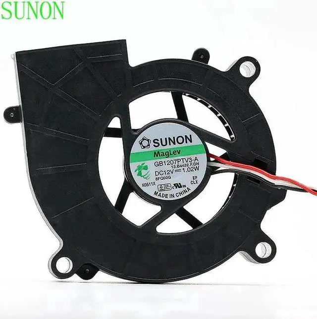 Main image of WRIARICH Sunon GB1207PTV3-A 7025 70mm DC 12V 1.02W 3-Wire Turbo Blower Cooling Fan for Projector