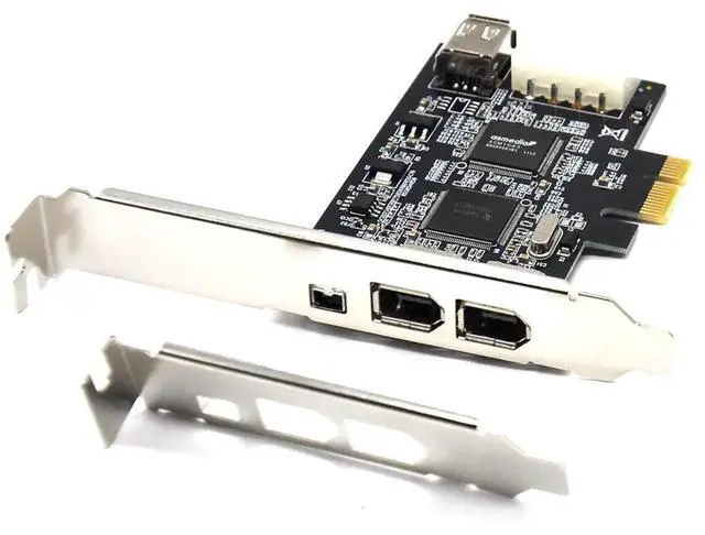 Alt view image 2 of 7 - 4-Port PCIe Firewire Card IEEE 1394a Controller, 3×6Pin+1×4Pin Firewire 400/800 Adapter with Low Profile Bracket & Cable, Supports Windows 7/8/10 & Mac OS for DV Camcorders and Firewire Peripherals
