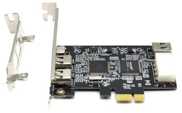 Alt view image 4 of 7 - 4-Port PCIe Firewire Card IEEE 1394a Controller, 3×6Pin+1×4Pin Firewire 400/800 Adapter with Low Profile Bracket & Cable, Supports Windows 7/8/10 & Mac OS for DV Camcorders and Firewire Peripherals