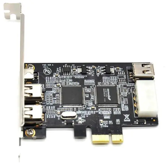 Alt view image 5 of 7 - 4-Port PCIe Firewire Card IEEE 1394a Controller, 3×6Pin+1×4Pin Firewire 400/800 Adapter with Low Profile Bracket & Cable, Supports Windows 7/8/10 & Mac OS for DV Camcorders and Firewire Peripherals